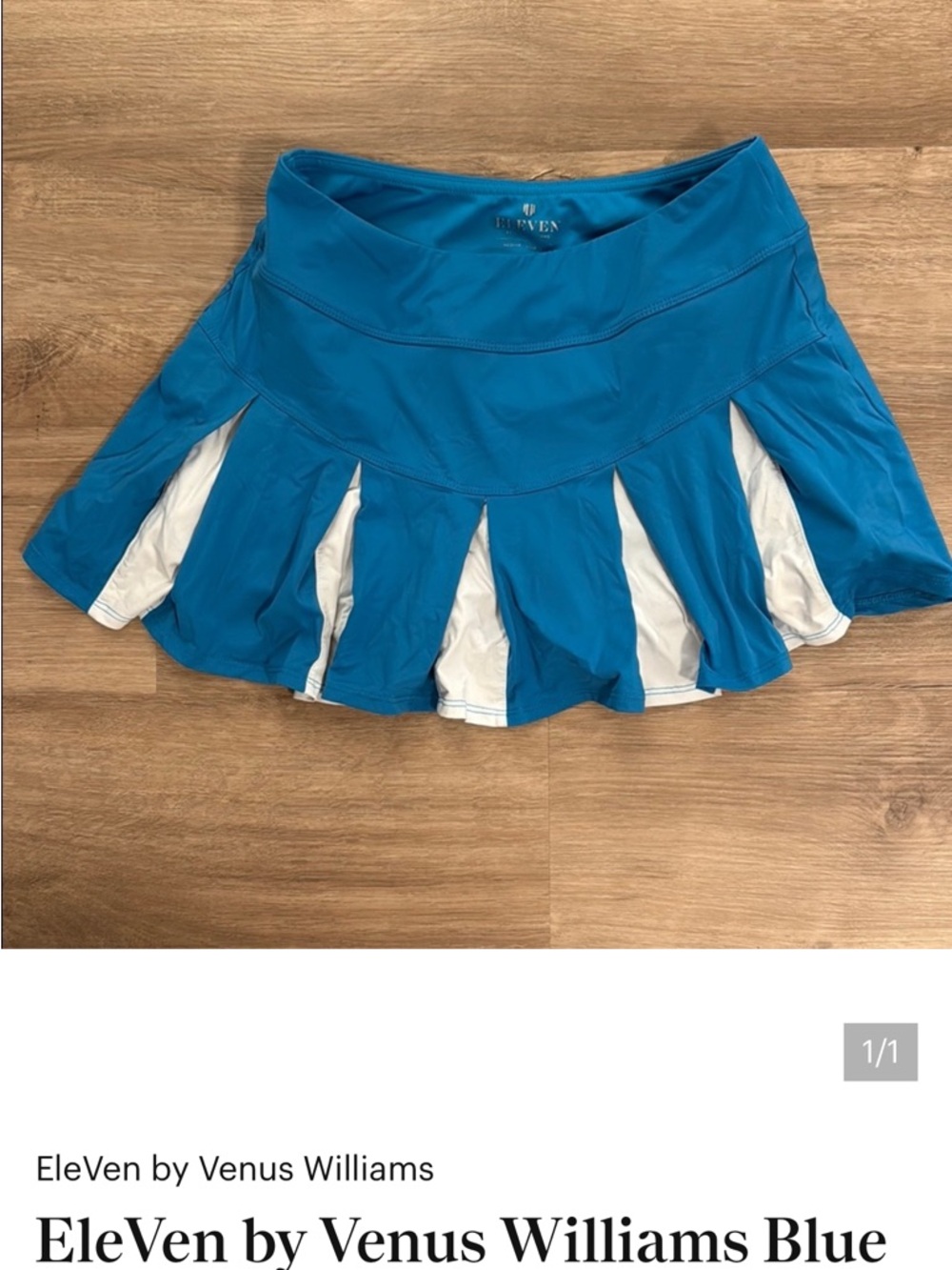 EleVen by Venus Williams Blue Athletic Tennis Skirt; Matching Top Included